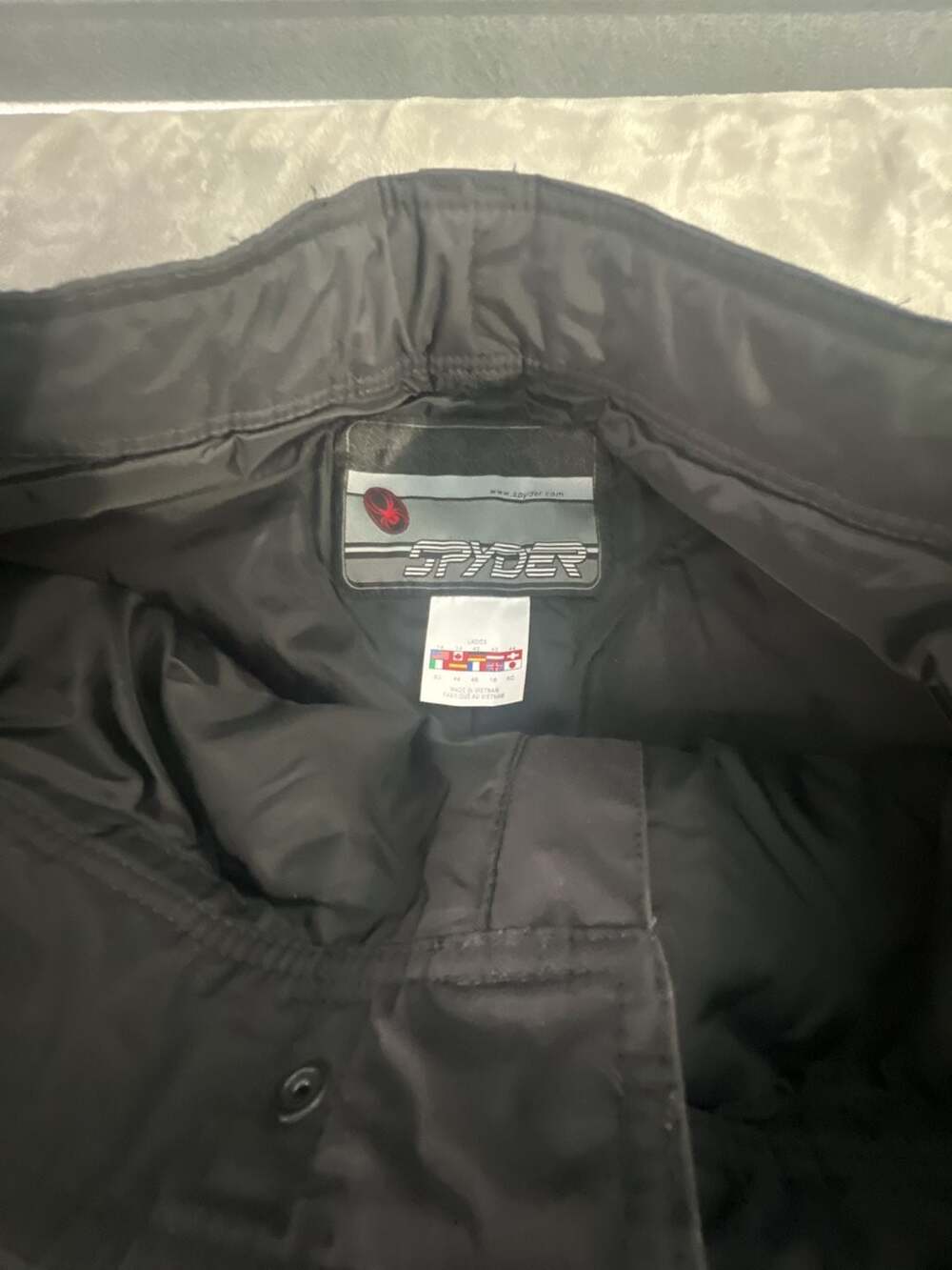 Spyder Ski Pants Size 16 Black Winter Snow Boarding